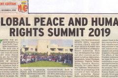 GLOBAL PEACE AND HUMAN RIGHTS SUMMIT 2019 AND AWARDS  ENGLISH
